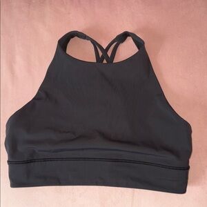 Lululemon Energy Bra High Neck LL – Tough Black | Size 12
